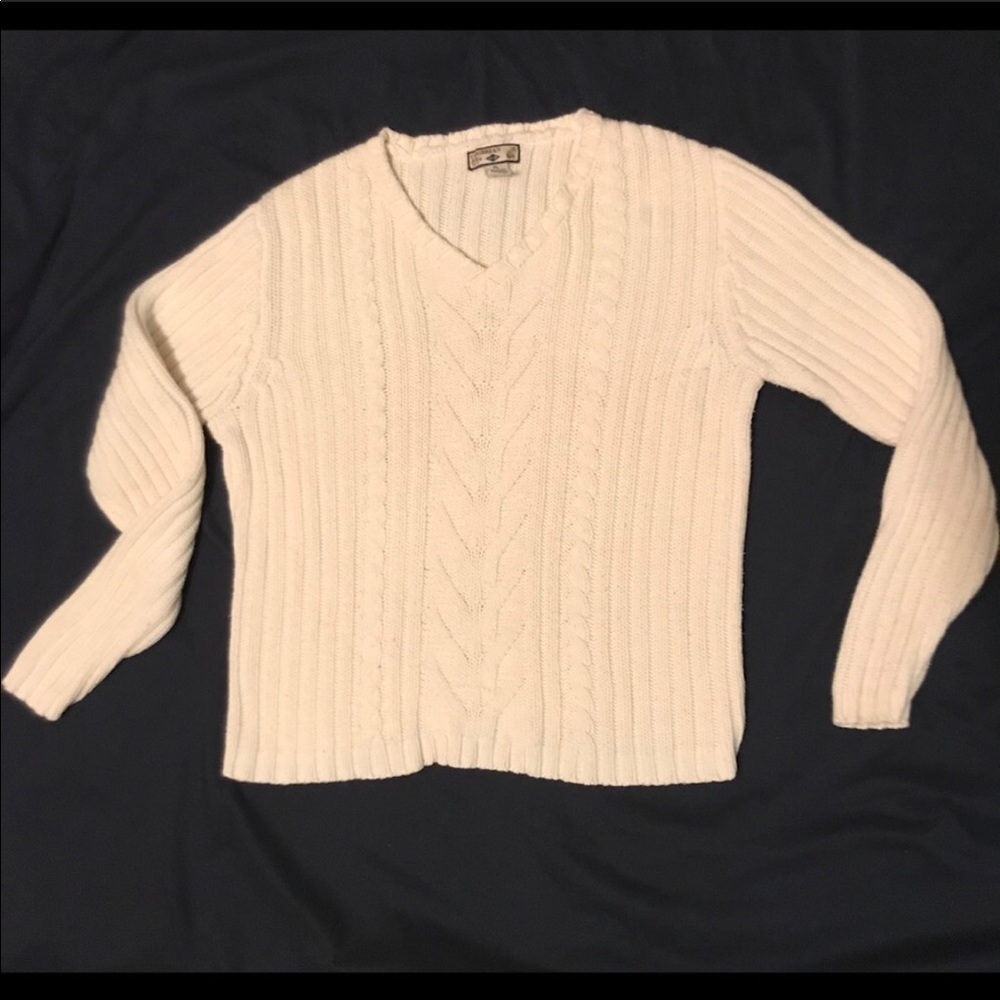 Cream Cable Knit Sweater